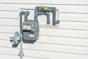 Gas meter outside home