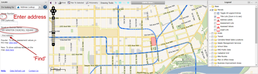 Enter Edmonton Address to Search