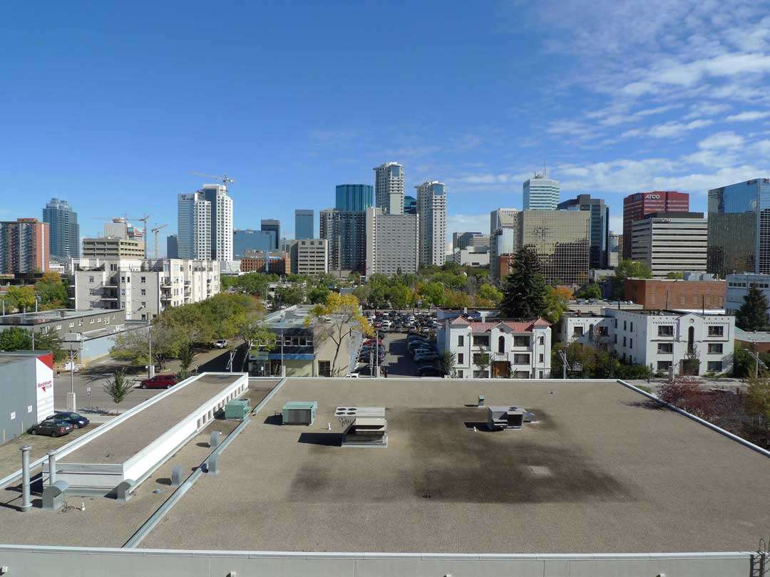 View from Capital Centre (6th floor, looking east)