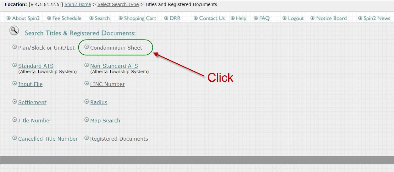 Click 'Condominium Sheet' on Spin2
