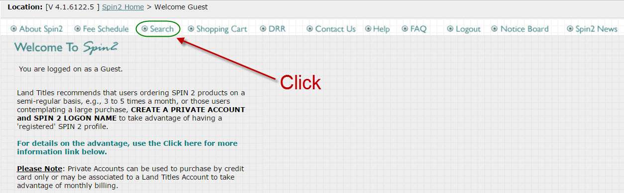 click search on Spin2